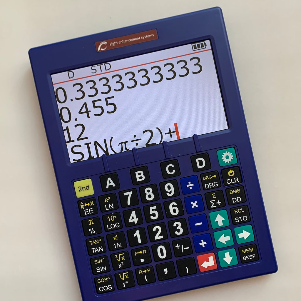 Calculatrice scientifique SciPlus 3200 avec grands caractères contrastés  pour malvoyant